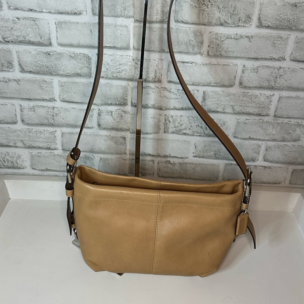 Coach Tan Leather Satchel Shoulder Bag